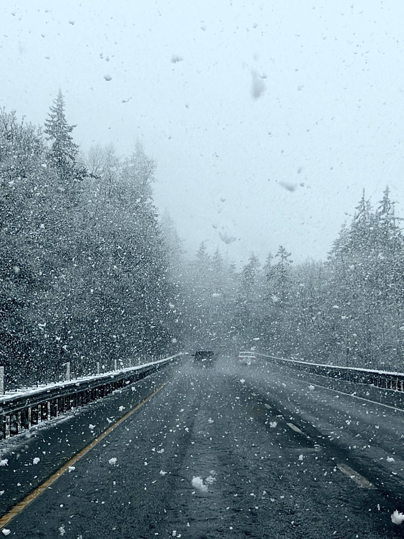 Snow on the highway