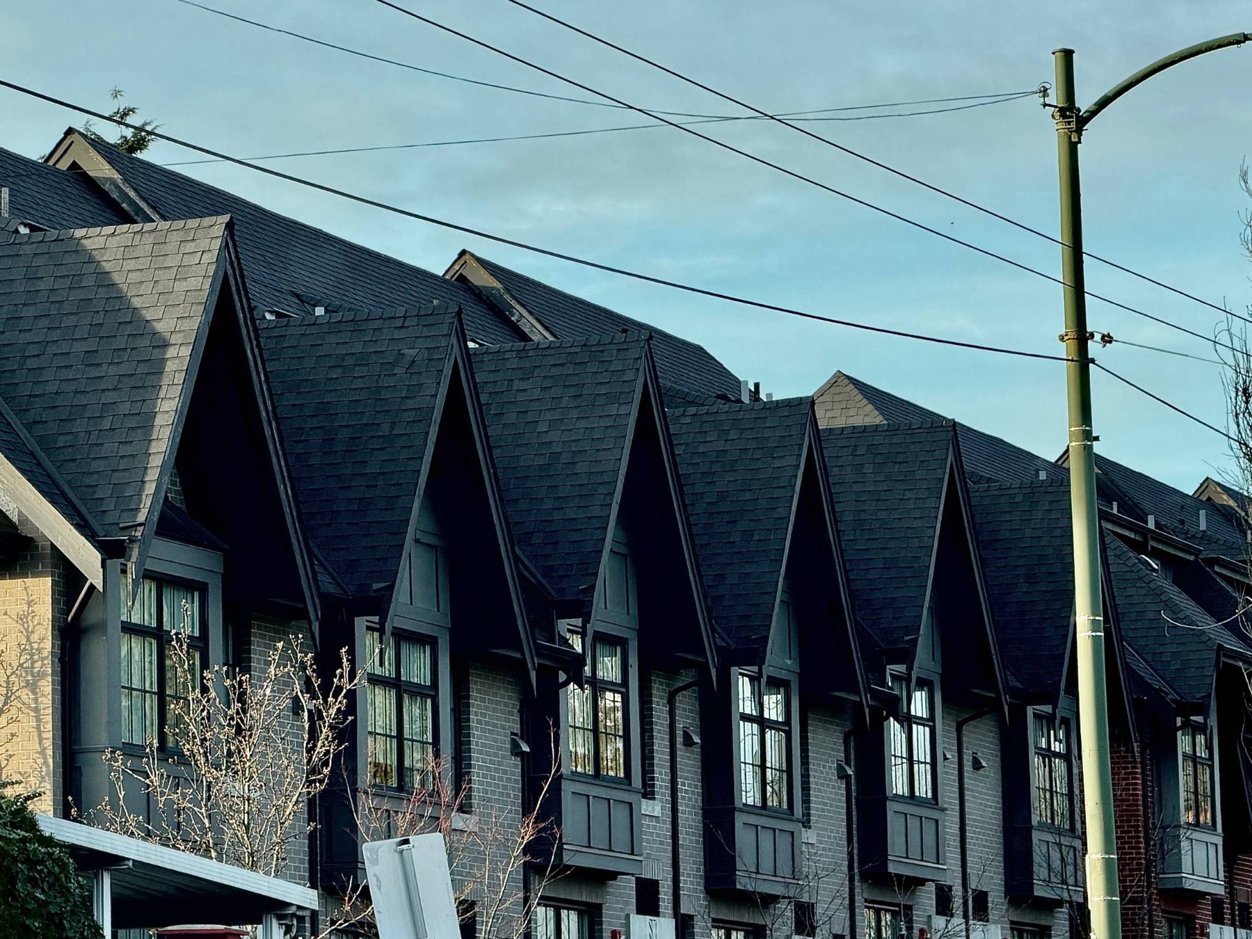 Rooflines in evening light