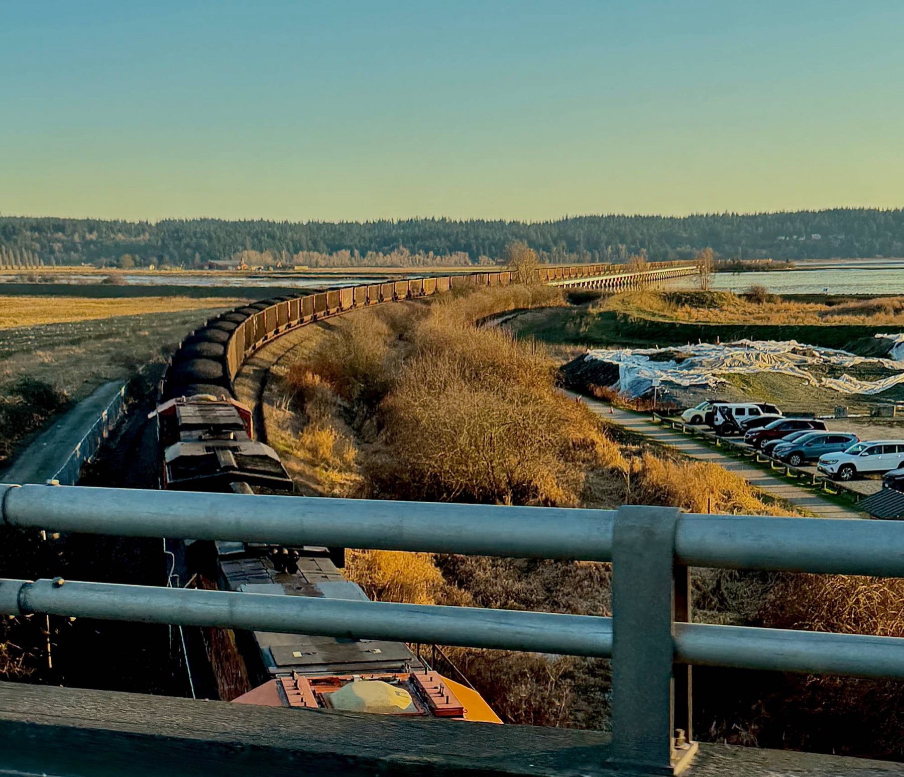 Coal train at golden hour