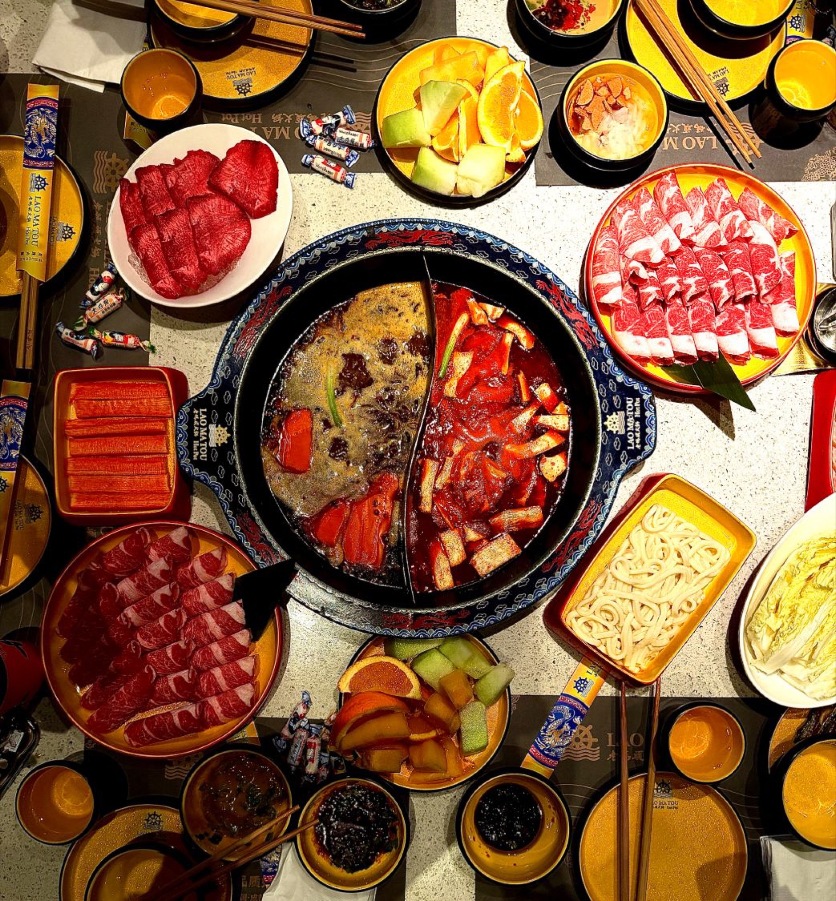 Hot pot, from above