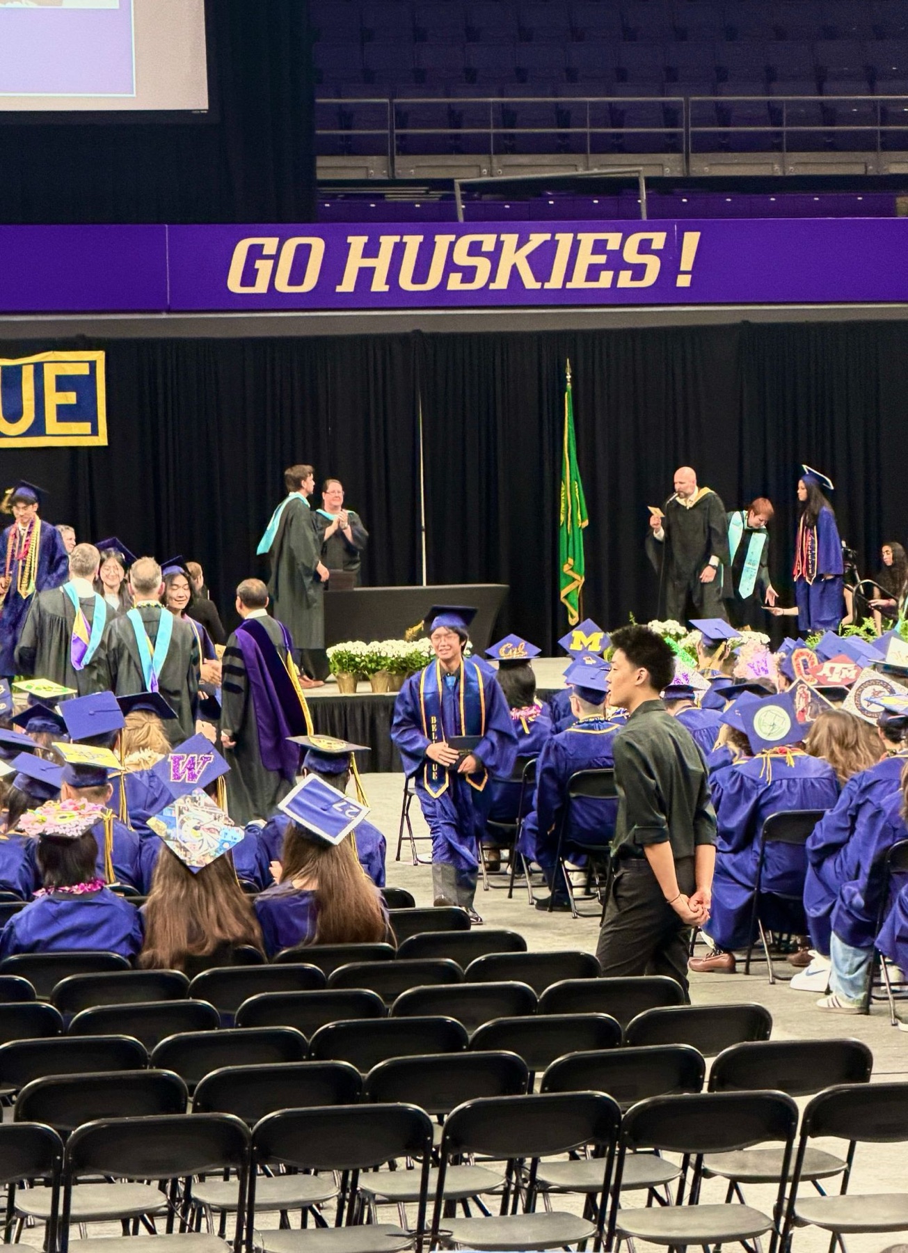 Class of 2026 crossing the stage — Bellevue High graduation