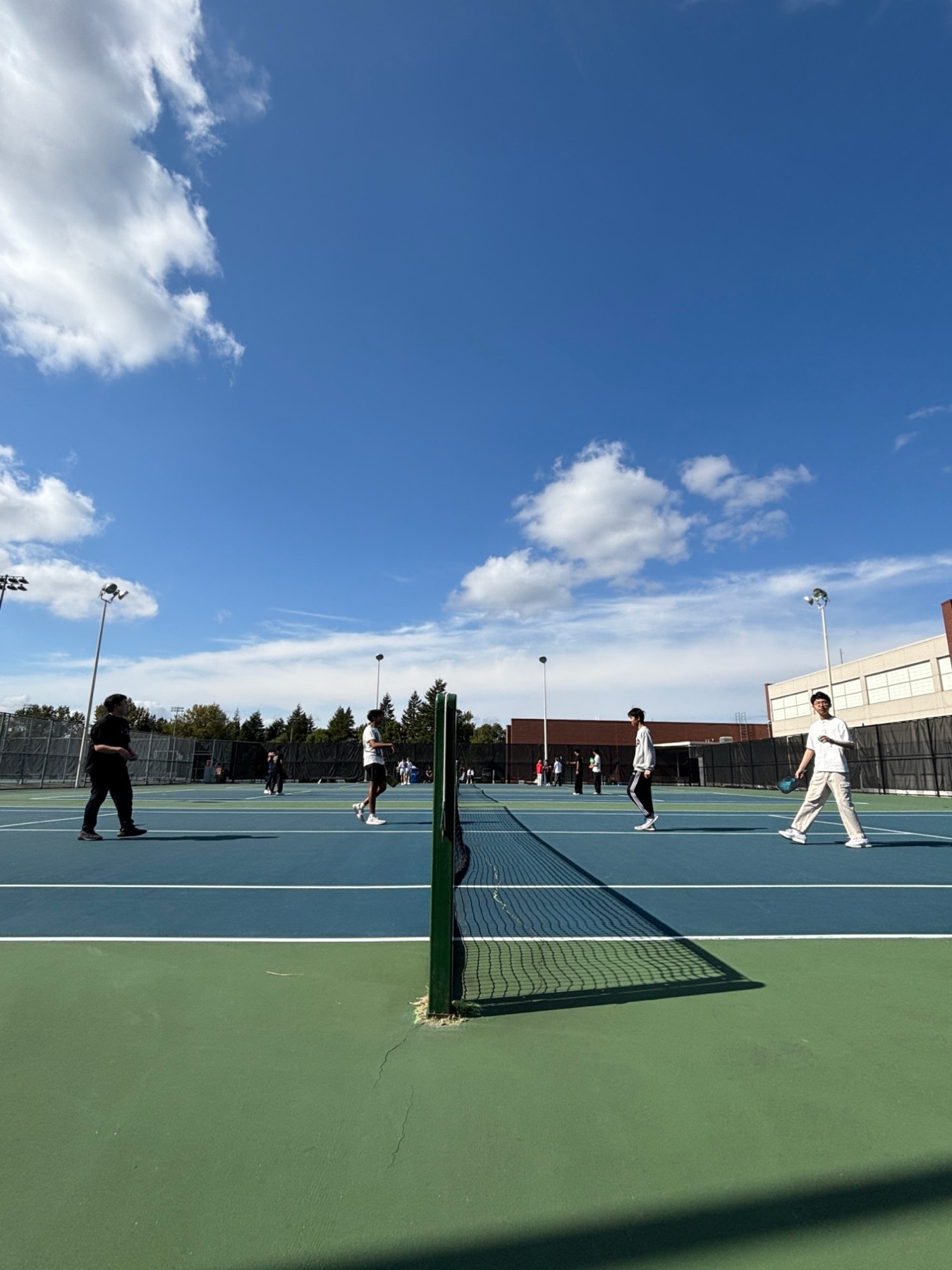 Pickleball tournament on the school courts